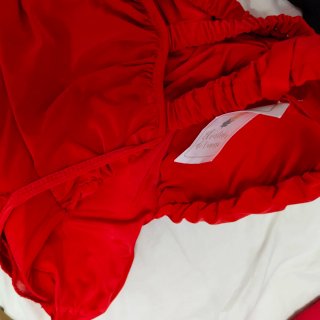 Vestido Rojo sexy corp out, una manga  vaporosa