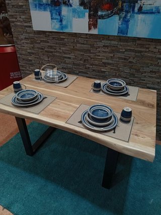 Mesa de Comedor o Cocina Acacia 160x85 cm