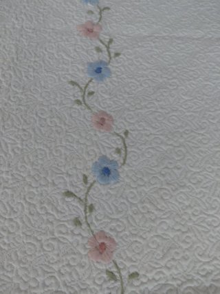 Copriletto trapuntato fatto a mano cm 265x240