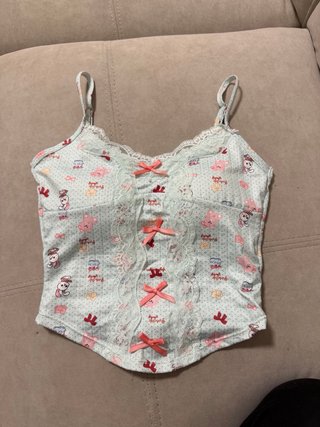 Lote 2 Tops Corset estilo Coquette (Rosa y Azul)