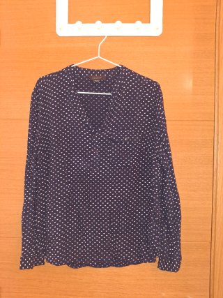 Camisa Atmosphere Estampado Corazones Azul Blanco