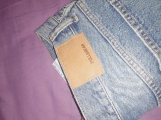 Pantalón vaquero ancho Pull&Bear azul XL