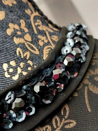 Vestido vintage negro fiesta hecho a mano
