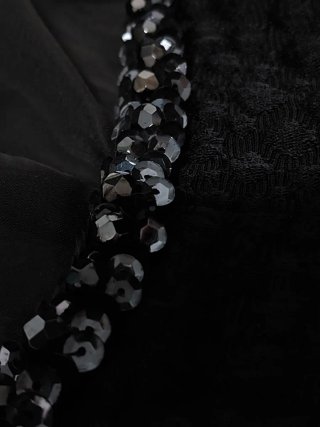 Vestido vintage negro fiesta hecho a mano