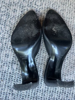 Sandalias tacón Massimo Dutti negras