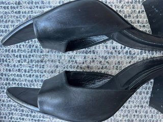 Sandalias tacón Massimo Dutti negras