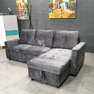 Sofá-cama chaise longue con arcón