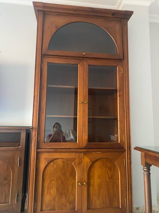 Vitrina de madera y cristal