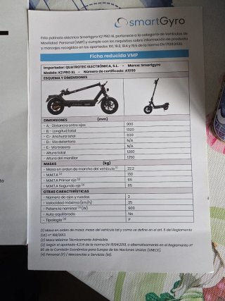 Patinete Eléctrico SmartGyro K2 Pro XL