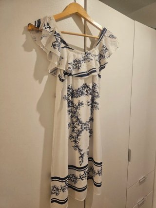 Vestido corto estampado floral talla única