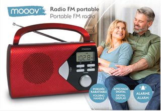 Radio portátil con alarma y pantalla digital