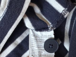 Camiseta Batela rayas azul marino y blanco Talla X