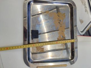 Bandeja Elena Oro 24K Metal adornos en oro