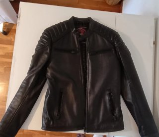 Cazadora Cuero Superdry Premium Negra