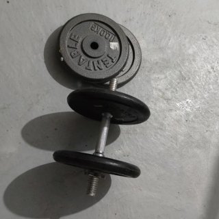 Multipower+TotalCrunch+Mancuernas + 4 Discos