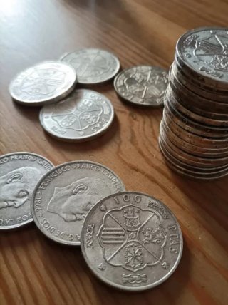 20 x 100 Pesetas 1966 PLATA