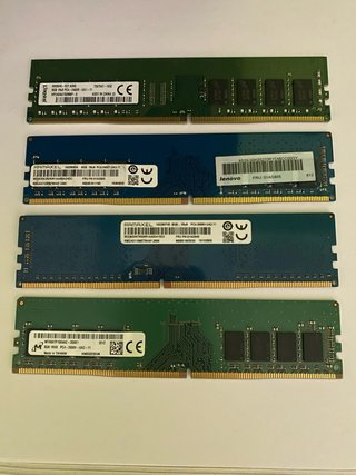 Memorias 8GB DDR4 2400Mhz/2666Mhz  PC Sobremesa