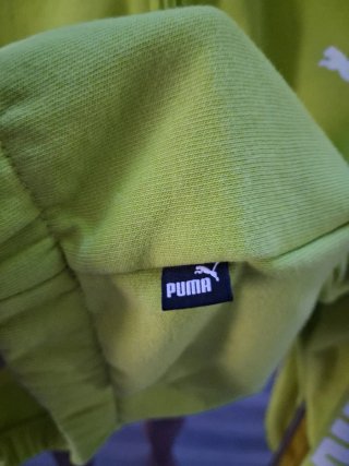 Sudadera Puma verde/amarilla cremallera