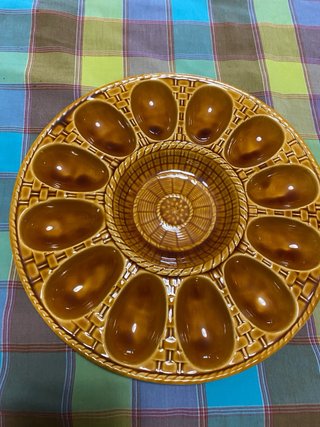 Plato para huevos rellenos cerámica