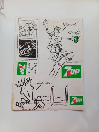 Pegatinas vintage 7UP Fido Dido (Set de 4)