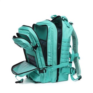 Mochila Táctica Militar 50L Esmeralda + 2 Parches