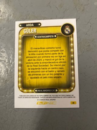 Carta Arda Güler Topps 067/175
