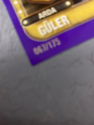 Carta Arda Güler Topps 067/175