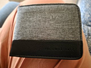 Cartera Hombre Paco Martinez Gris y Negra