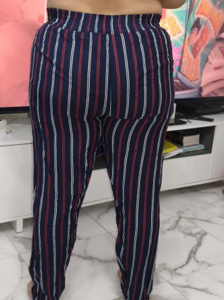 Pantalones algodón de rayas con tallas nuevos