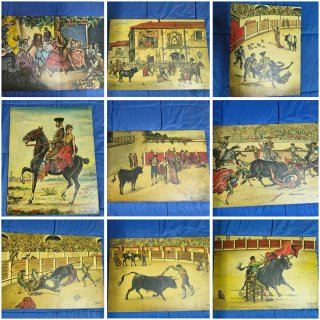 Lote 27 cuadros óleo tabla años 60-70 bustos