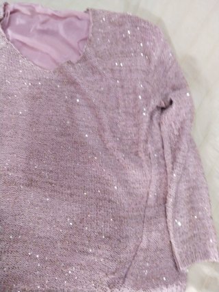 Jersey mujer lentejuelas rosa