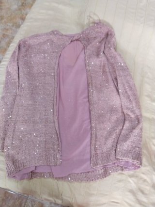 Jersey mujer lentejuelas rosa
