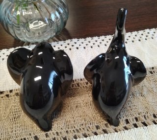 Pareja de Elefantes Decorativos Negros