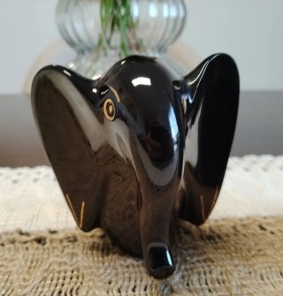 Pareja de Elefantes Decorativos Negros