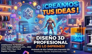 ¿Tienes impresora 3D pero necesitas diseñador 3d?