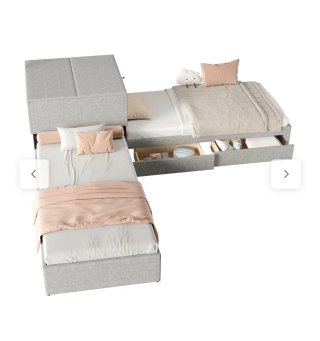 Dormitorio completo con cama nido y almacenaje