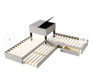 Dormitorio completo con cama nido y almacenaje
