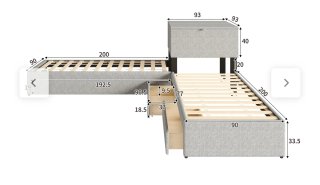 Dormitorio completo con cama nido y almacenaje
