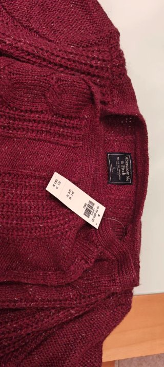 Jersey Abercrombie & Fitch Rojo oscuro granate
