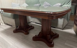 Mesa de comedor de madera sin cristal