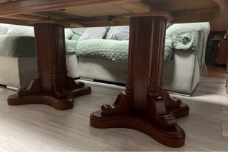 Mesa de comedor de madera sin cristal