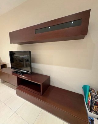 Mueble TV madera y metal