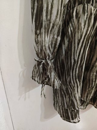 Vestido Mango gasa estampado cebra