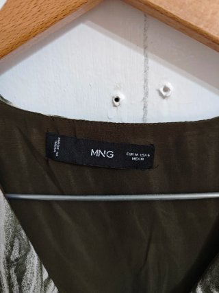 Vestido Mango gasa estampado cebra