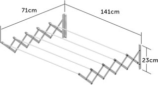 Cuncial tendedero pared extensible 140 cm