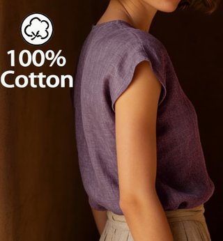Blusa de algodón 100% morada