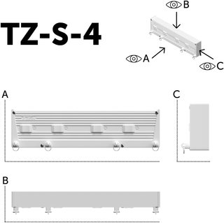 Cuncial TZ-S-4 tendedero pared extensible