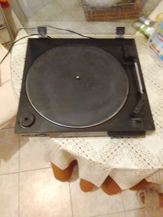 Tocadiscos Vintage Negro/Gris