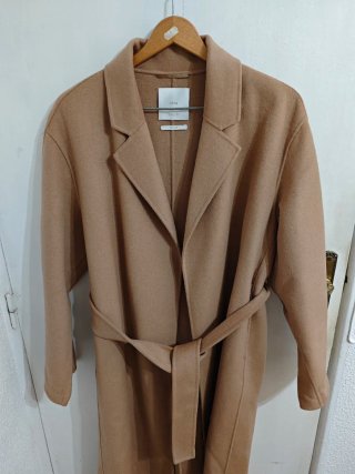 Abrigo Mango Lana color Camel