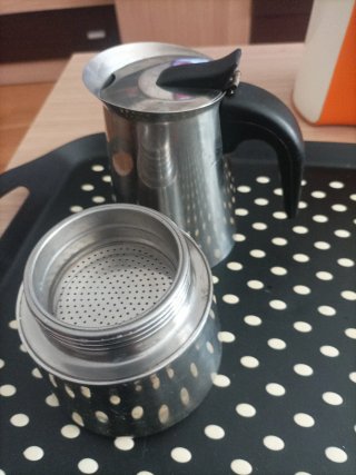 Cafetera italiana de acero inoxidable